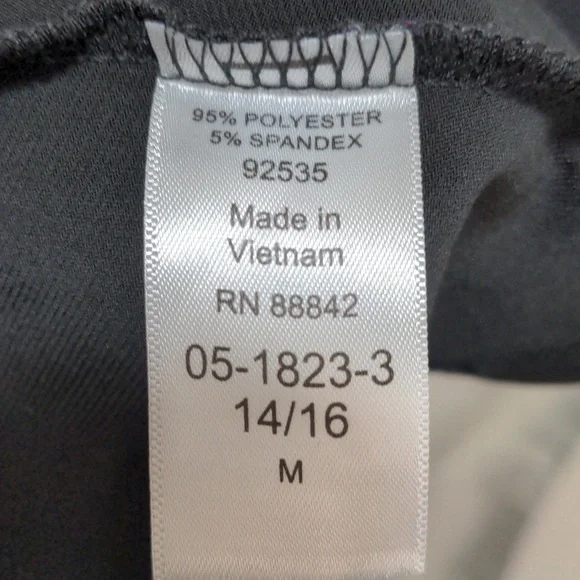 Roaman's Plus Size Black Short Sleeve V-Neck Swing Dress Size 14/16 M NEW - Picture 5 of 7